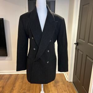 ULTIMO Sz S Wool Lambs Wool Cashmere Pea Coat Vintage Woman’s